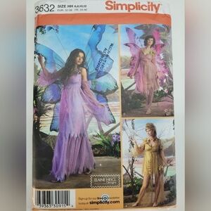 🧵4/$20🧵 Simplicity 3632 Costume Fairy Sewing Pattern Uncut Size 6-12 DIY